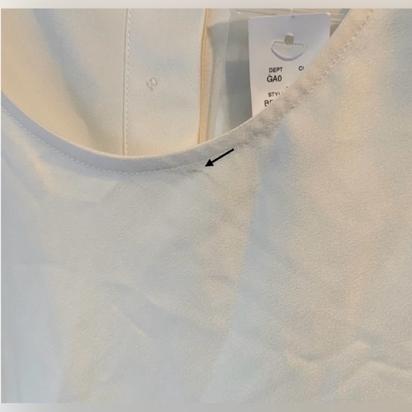 NWT J.Crew Sleeveless Shell top in Everyday Crepe Ivory Sz M BP574 - Picture 4 of 7